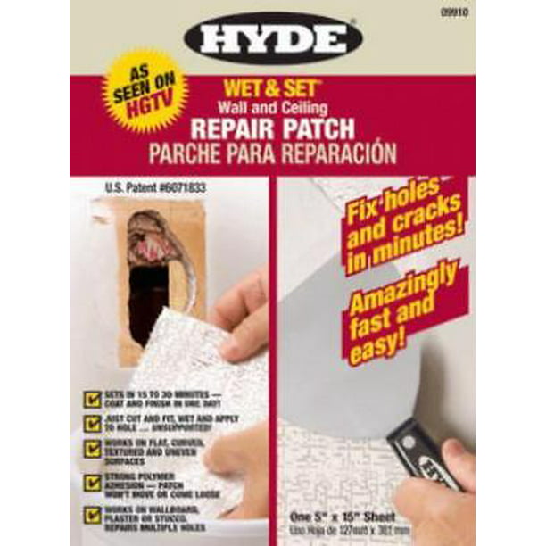 Drywall Patch and Repair Kit  5" X 5" Peal and Stick Fire Wall Rated